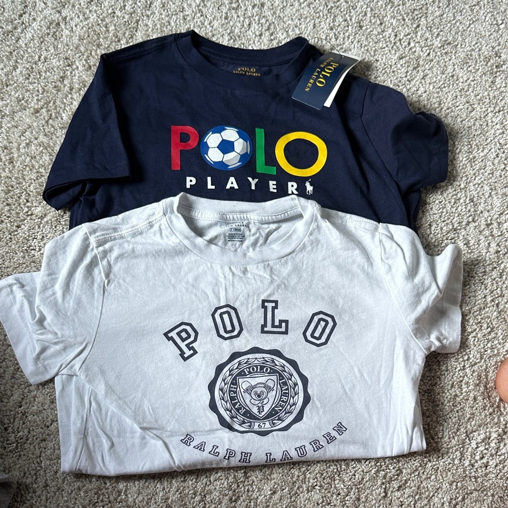 Ralph Lauren Kids' Navy and White Graphic Tees